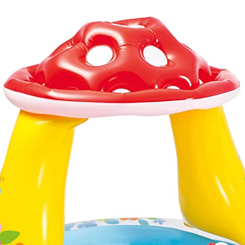 INTEX 57114EP Mushroom Baby Pool: Built-In Mushroom Shade – Soft Inflatable Floor – Durable Vinyl – Ages 1-3 – 40" x 35" - Image 3