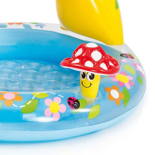 INTEX 57114EP Mushroom Baby Pool: Built-In Mushroom Shade – Soft Inflatable Floor – Durable Vinyl – Ages 1-3 – 40" x 35" - Image 2