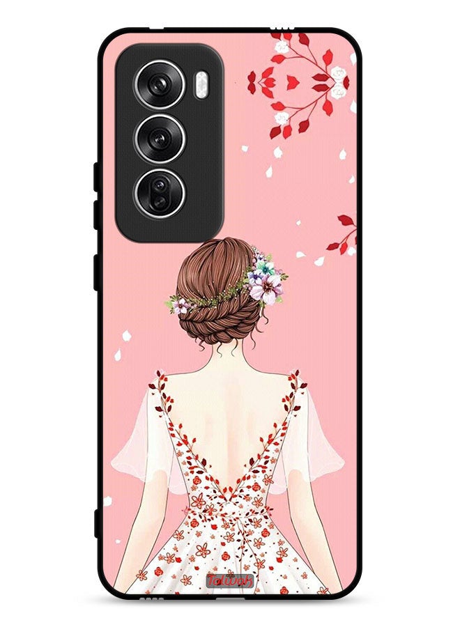 Tolwak Oppo Reno12 5G Protective Case Cover Standing Girl Art - Image 1