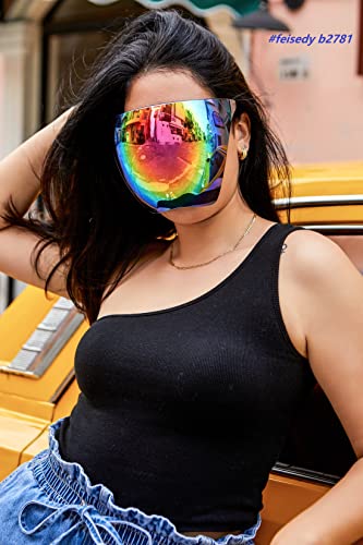 FEISEDY Full Cover Face Visor Protective Glasses Mirror Shield Sunglasses Anti Fog B2781 - Image 2