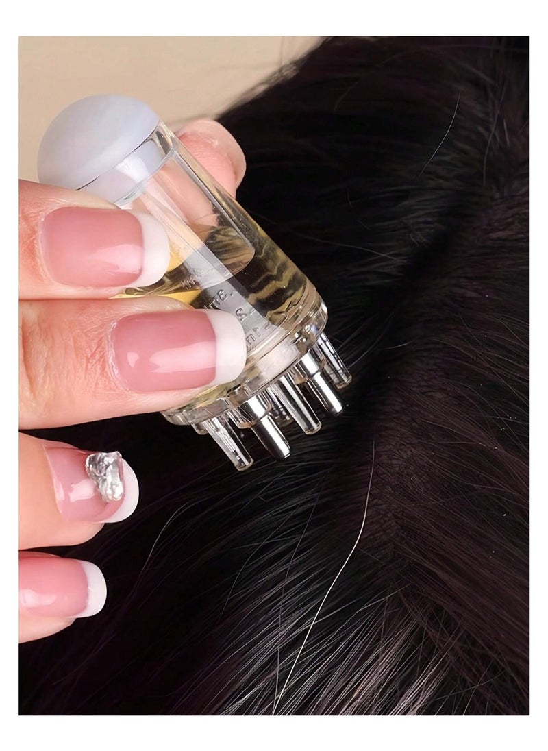KHAJUL - 1pc Mini Oil Comb, Scalp Massager, Nourishing Hair Growth Serum Comb, Essence Nourishing Liquid Regulator - Image 1