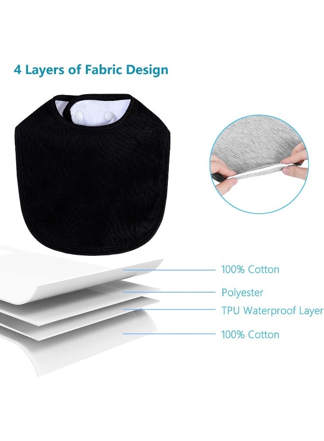 Hakochia Waterproof Baby Bibs Organic Cotton Super Soft and Absorbent With Adjustable Snap for Baby Boys and Girls - Image 2