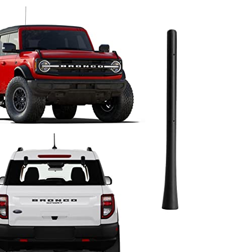 ZHPTAM Short AM FM Radio Antenna Compatible with Ford Bronco Full Size and Sport 2021 2022 2023 2024, Good Reception, Car Wash Proof, Black 7 Inch, for 2021 2022 2023 2024 Ford Bronco Accessories - Image 1