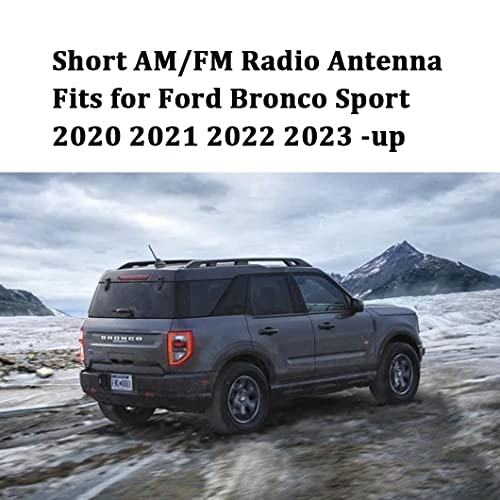 ZHPTAM Short AM FM Radio Antenna Compatible with Ford Bronco Full Size and Sport 2021 2022 2023 2024, Good Reception, Car Wash Proof, Black 7 Inch, for 2021 2022 2023 2024 Ford Bronco Accessories - Image 3