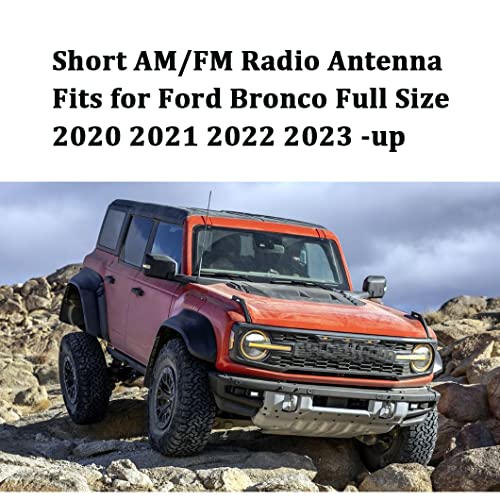 ZHPTAM Short AM FM Radio Antenna Compatible with Ford Bronco Full Size and Sport 2021 2022 2023 2024, Good Reception, Car Wash Proof, Black 7 Inch, for 2021 2022 2023 2024 Ford Bronco Accessories - Image 2