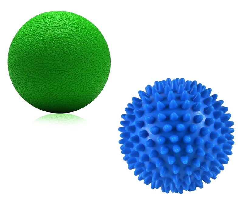 Bodylastics Lacrosse & Acupressure Spike Massage Ball Combo for Deep Tissue, Muscle Recovery & Myofascial Release | Foot, Back, Neck & Shoulder Pain Relief | Portable, Spiky Trigger Point Therapy - Image 1