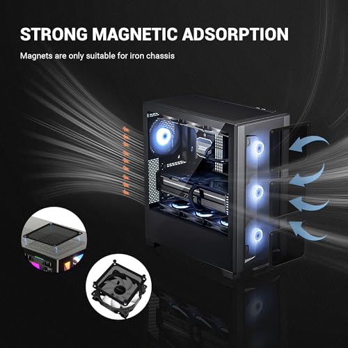YIMATEECO Dust Filter PC 120mm for Computer Cooler/PSU/Routers Nylon 80 Mesh, Magnetic Frame PC Fan Dust Mesh Cooler Filter Dustproof Computer Fan Grills (Nylon, 120 * 120mm, 2pcs, Black) - Image 4