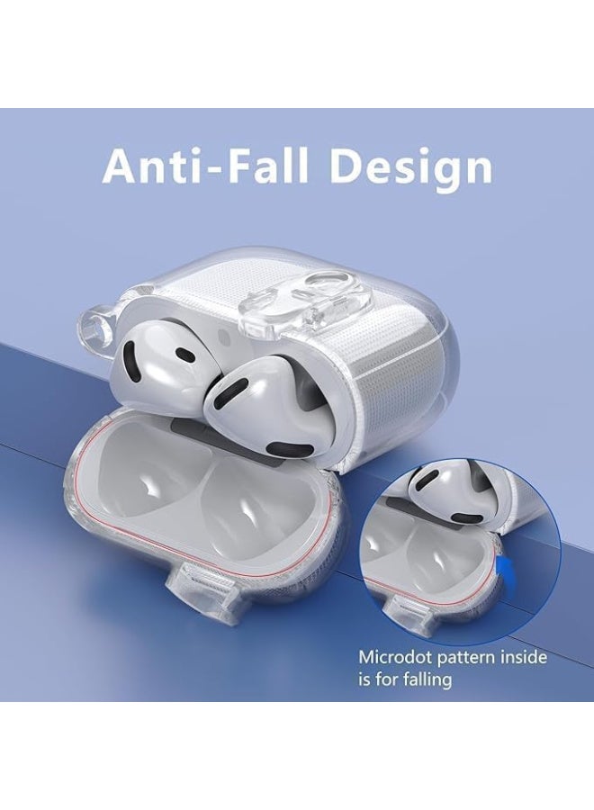 Case Compatible with AirPods 4 Case Cover, Clear Transparent TPU with Safe Lock Protective Case for Apple Airpods 4 Generation 2024 (Clear) - Image 5