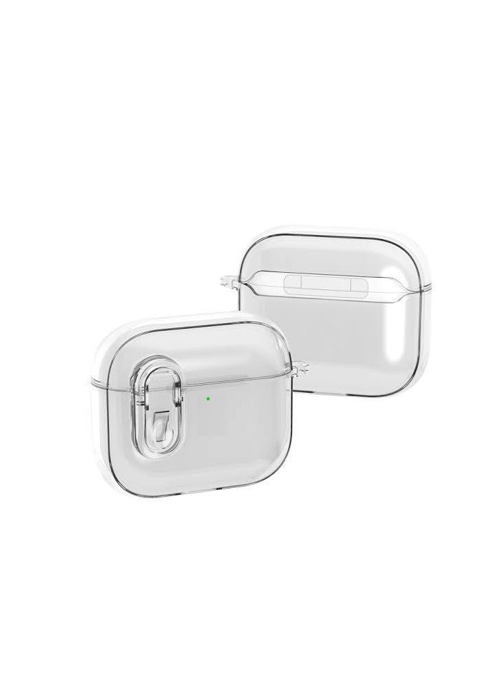 Case Compatible with AirPods 4 Case Cover, Clear Transparent TPU with Safe Lock Protective Case for Apple Airpods 4 Generation 2024 (Clear) - Image 1