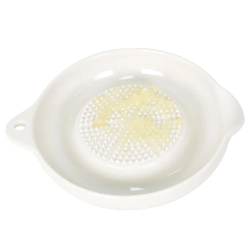 Ceramic Grater: White Premium Ceramic - Corrosion Resistant, Mess-free Grinding, Compact Design Ginger Grater for Home Kitchen, Baby Food Prep - Image 1