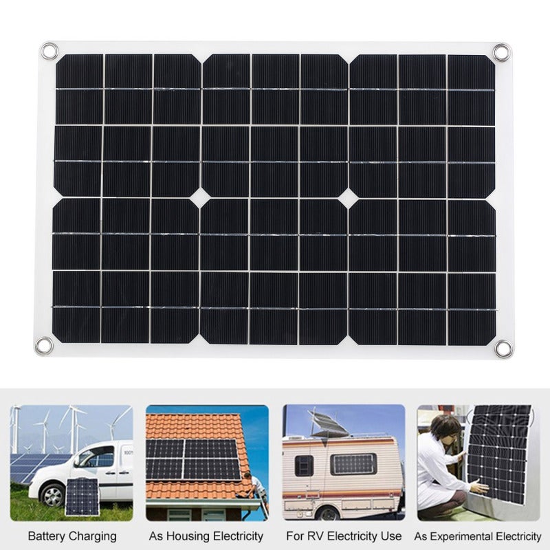 Solar Panel 12V Power Anti-Reflective High Transparency Low Iron-Tempered Glass - Long Service Life Monocrystalline Silicon for Extended Outdoor Use - Image 2