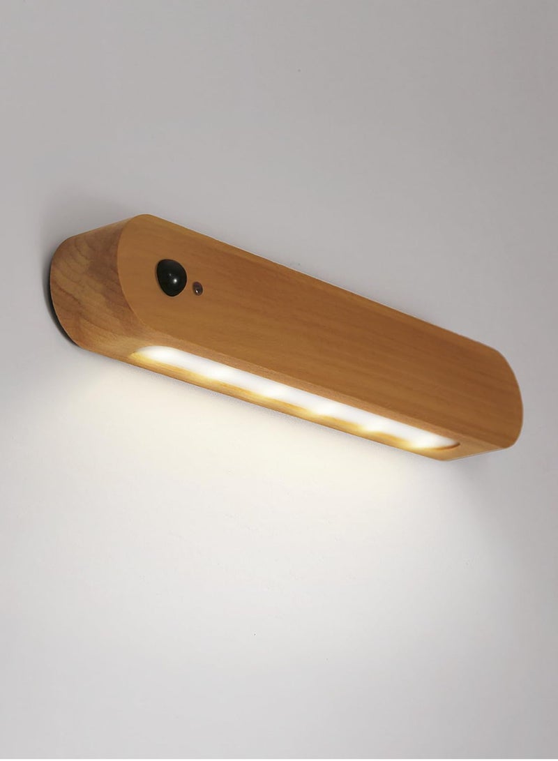 ضوء LED ليلي بحساس حركة يعمل بالبطارية - ضوء مغناطيسي قابل للشحن عبر USB مع ضوء أبيض دافئ لغرفة الأطفال والحمام والخزانة والممر - Image 1