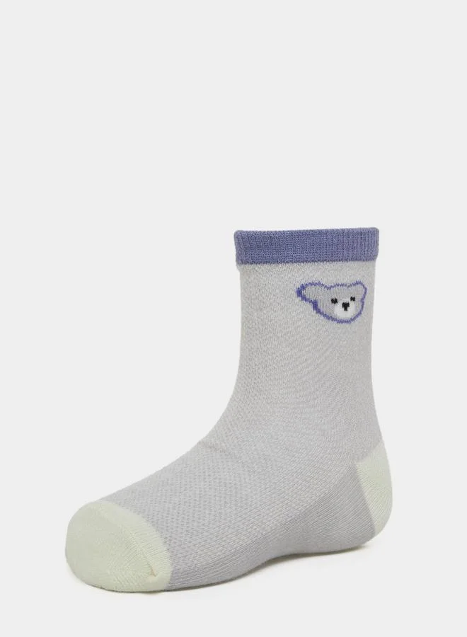 Styli Pack of 5 - Cartoon Printed Cotton Mid Tube Socks