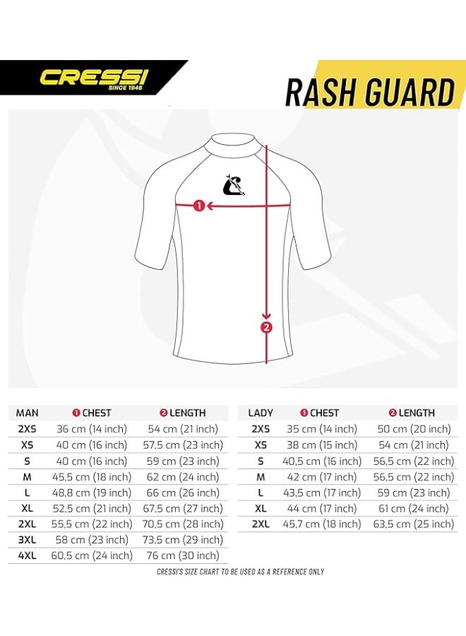 Cressi Shield Man Rash Guard Short/SL - Protective Rash Guard for Sup and Water Sports, Men's (2XS/0) - Image 5