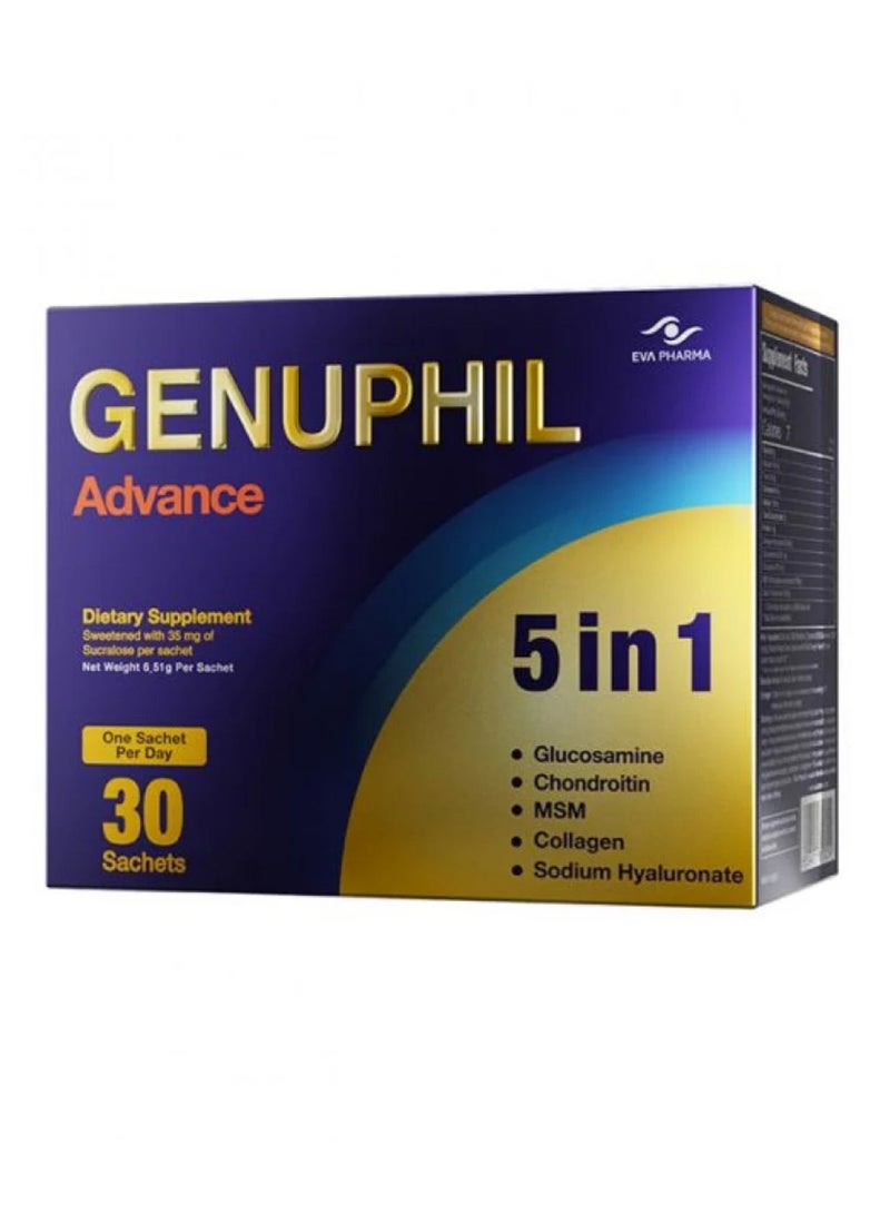 EVA PHARMA Genuphil Advance Nutritional Supplement 30 sachets - Image 1