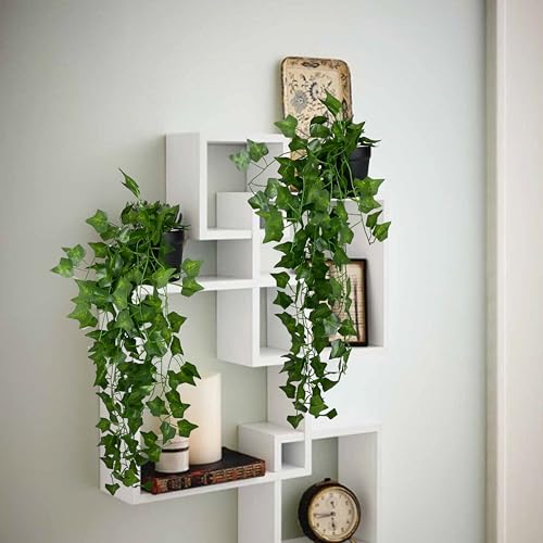 Tdas Artificial Plants with Pot Leaves Hanging Ivy Garlands Plant Greenery Vine Creeper Home Decor Door Wall Balcony Decoration Party Festival Craft (1 Pcs Money Plant) - Image 5
