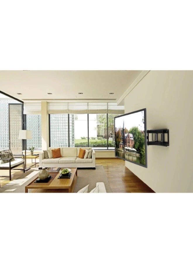 بيتيك حامل تلفزيون جداري متحرك بالكامل لشاشات LED/LCD مقاس 40–90 بوصة، حامل مفصلي قوي للخدمة الشاقة، قدرة تحمل 100 كجم (220 رطل)، يدعم VESA حتى 600×600 مم، مع إمكانية التدوير والإمالة، مدى تمدد من 40 إلى 470 مم، أسود | TF-P65 - Image 3