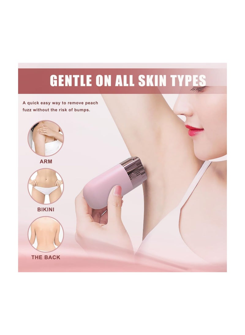 Flawless Facial Hair Remover for Women, Portable Painless Electric Shaver Device for Face, Chin, Upper Lip and Arms with Led Light, for Travel, Business, Office(with Charging Cable, Brush) - Image 4