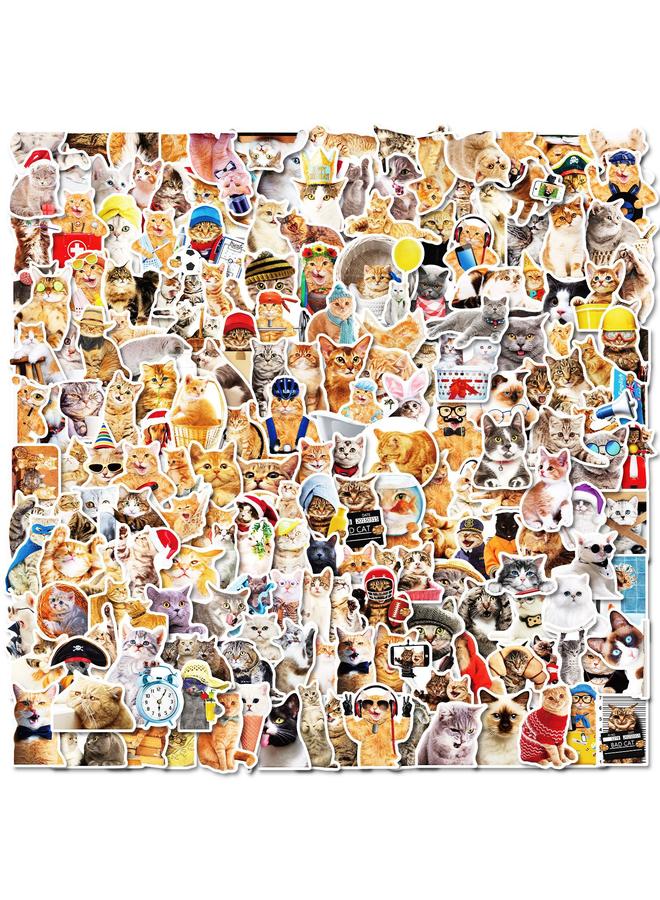 Bluejw 200 Realistic Cat Stickers Mori Realistic Kitty Sticker PVC Waterproof Notebook Stickers - Image 2