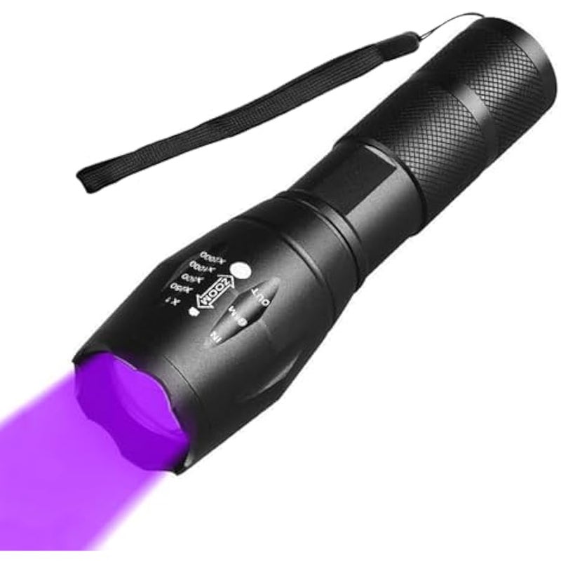 UV Mini Flashlight Rechargeable, 2 in 1 LED Bright Small Torch, 395nm Black Light Portable Flashlights, Blacklight for Pet Urine Detection, Dry Stains, Bed Bug, Resin Curing, Scorpions Finder - Image 1