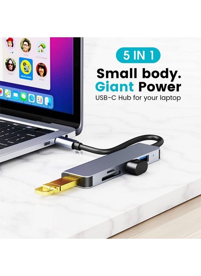 USB C Hub USB 3.0 Adapter Multi USB Port 5 in 1 USB Type C