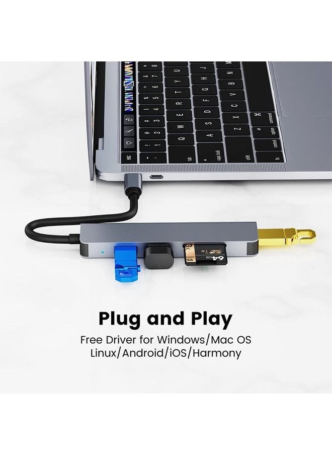 Cordova USB C Hub USB 3.0 Adapter Multi USB Port 5 in 1 USB Type C  - Image 5