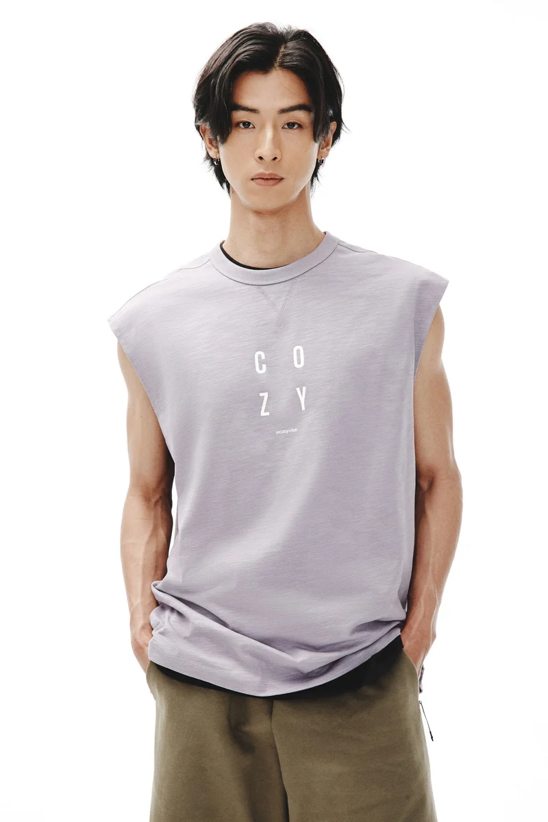 H&M Loose Fit Printed cotton vest top
