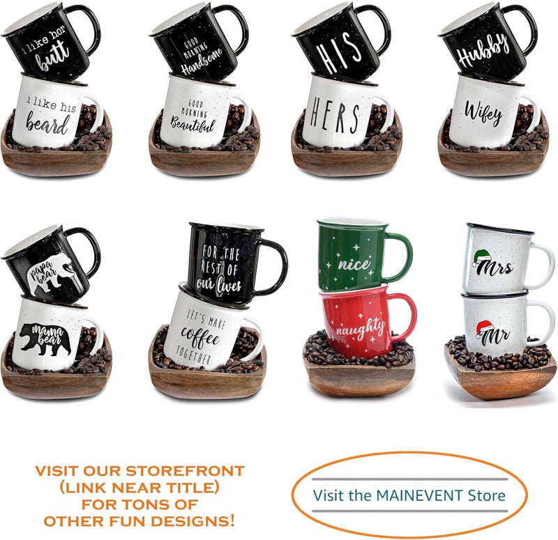 MAINEVENT His And Hers Mugs Set Of 2 Coffee Mug 11 Ounce, Cute Matching Coffee Mug Couples for Anniversary, Engagement Him Her Gift - Image 5