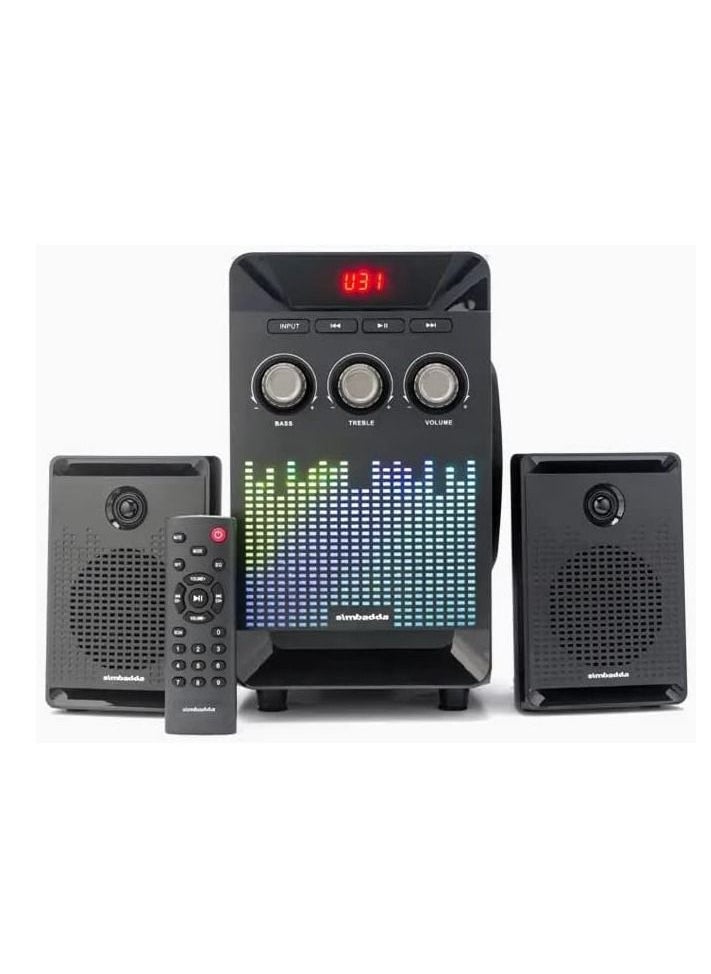 General - Gamma Speaker GT-4420 Multimedia Speaker USB And FM Radio Remote Equipped With RGB Lighting Pure And Powerful Sound Made Of High Quality Materials Designed In A Modern And Elegant Style - Image 1