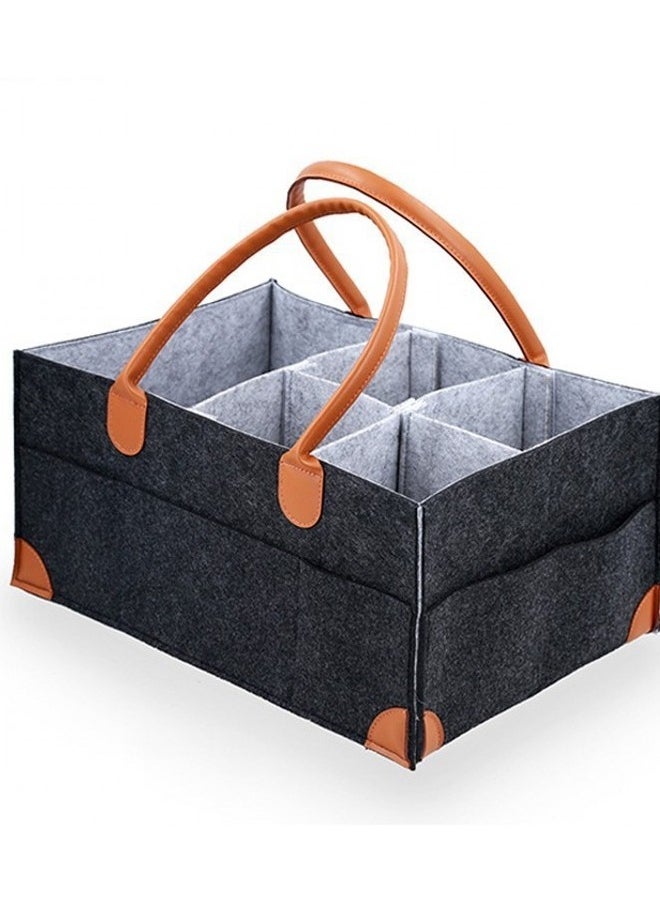 Bybeo - Baby Diaper Caddy Organizer Basket, Portable Large Nursery Diapers  Storage Bag with Removable Dividers for Toddler Wipes & Kid Toys Newborn Shower Gift - Image 1