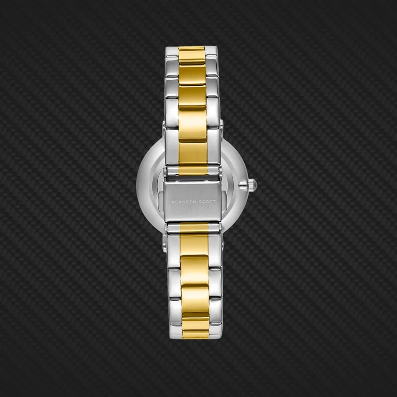 Kenneth Scott white Women's Stainless Steel Analog Watch K23536-TBTW - 32.5 mm for Women | Best Price UAE
