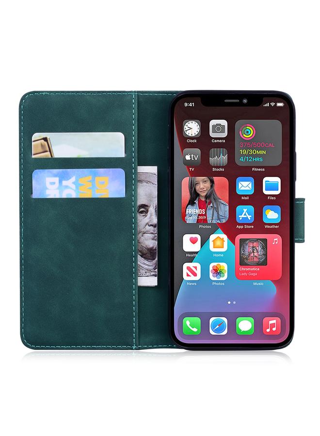 Zaboon Case For iPhone 13 Pro Skin Feel Pure Color Horizontal Flip Leather Case with Holder & Card Slots & Wallet - Image 3