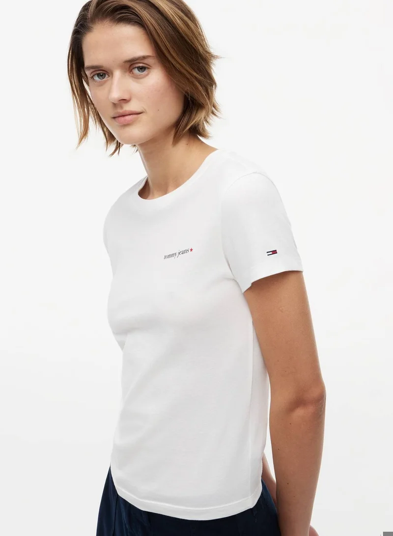 Tommy Jeans Logo Slim Jersey T-Shirt