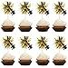 KIGEAPUEL 24Pcs Graduation Cupcake ToppersClass of 2025 Foil Firework Cupcake Toppers Tinsel FoodAppetizer Picks For Graduation CupCake Decorations Supplies Favor - Image 3