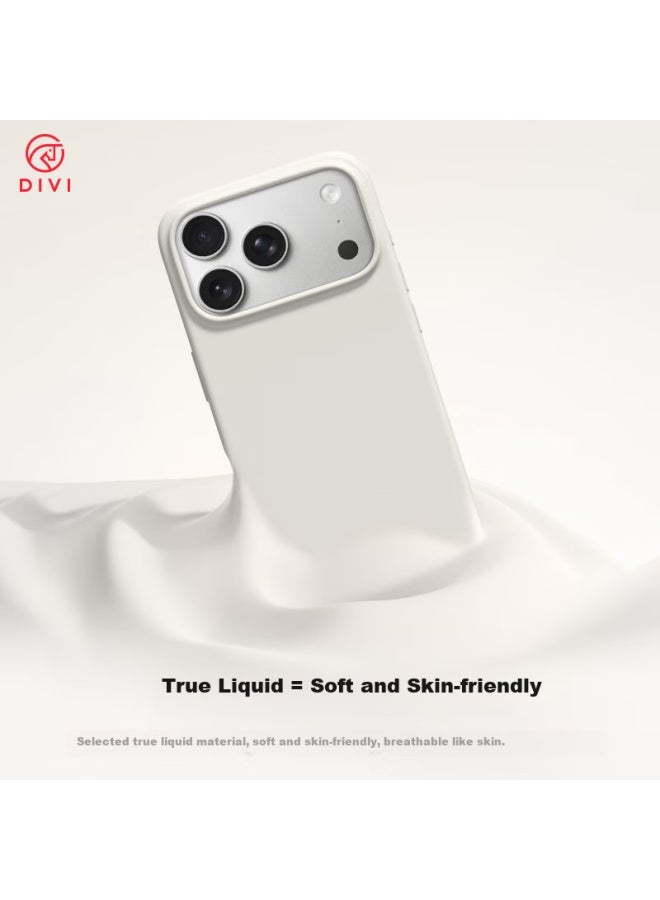 Divi [official Version True Liquid] Iphone 17 Pro Max Case, Liquid Silicone Apple 17 Pro Max Protective Cover, Skin-friendly Lens Protection, Ultra-thin Shockproof White - Image 2