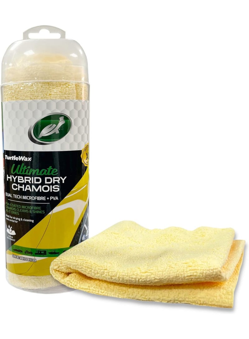 Turtle wax Ultimate Hybrid Dry Chamois Dual-Tech Microfiber + PVA 64X43X0.3Cm Size - Image 1