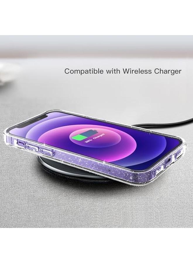 جي تيك جراب لامع لهاتف آيفون 12 12 برو مقاس 6.1 بوصة، غطاء هاتف مقاوم للصدمات لامع لامع للنساء والفتيات شفاف - Image 5