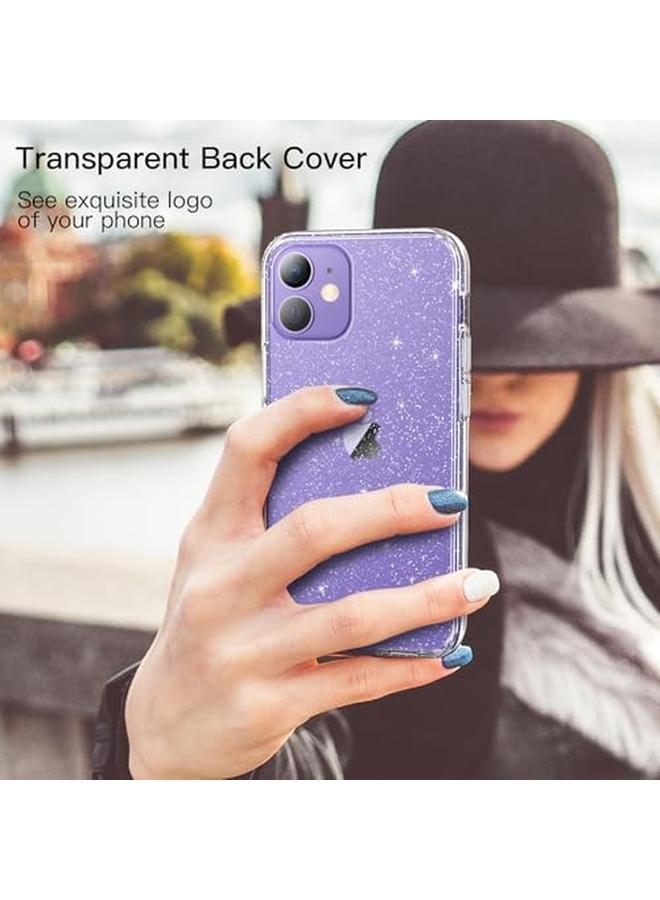 جي تيك جراب لامع لهاتف آيفون 12 12 برو مقاس 6.1 بوصة، غطاء هاتف مقاوم للصدمات لامع لامع للنساء والفتيات شفاف - Image 4