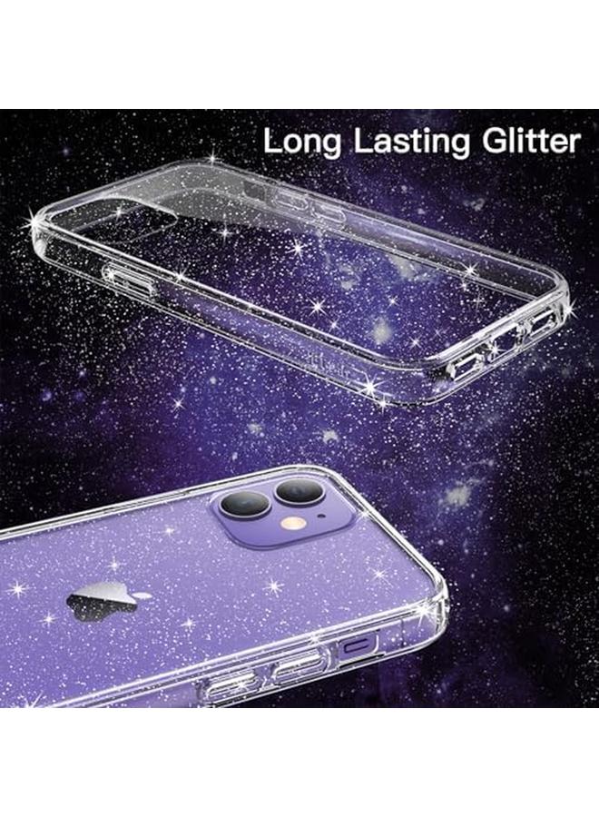 جي تيك جراب لامع لهاتف آيفون 12 12 برو مقاس 6.1 بوصة، غطاء هاتف مقاوم للصدمات لامع لامع للنساء والفتيات شفاف - Image 3