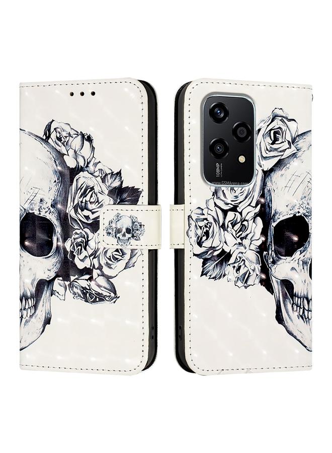 جرين تايجر جراب هاتف Honor 200 Lite Global ثلاثي الأبعاد من الجلد مع غطاء قابل للطي أفقيًا - Image 2