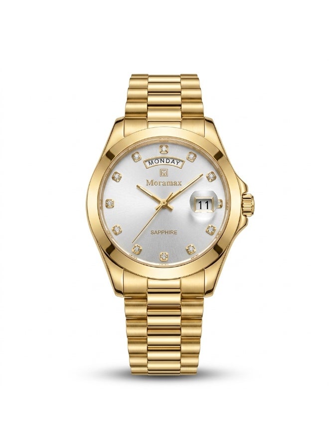 Moramax Executive Day-Date Champagne & Gold-scratch resistant - Image 1
