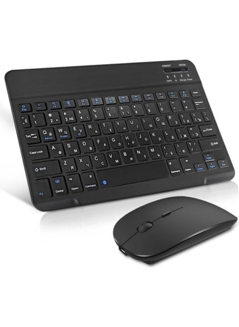 Slim Rechargeable Bluetooth Keyboard and Mouse Set Compatible for Samsung Galaxy Tab A7 Lite SM-T220 TABLET