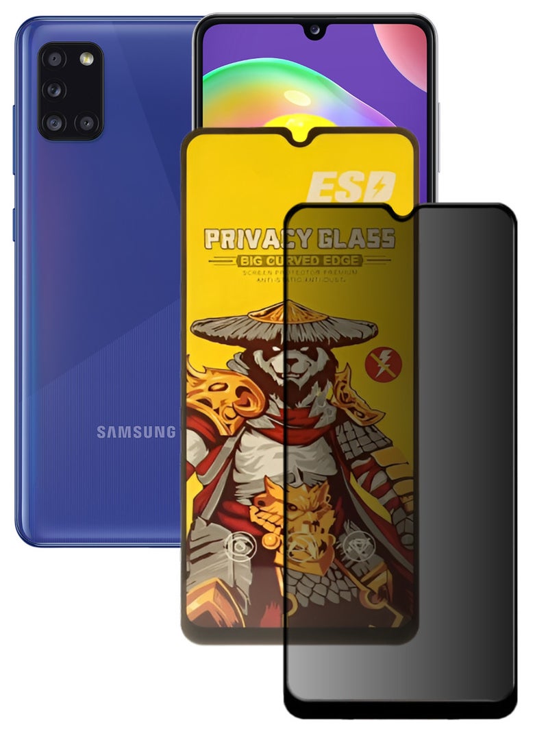 ESD Tempered Dustproof Privacy Glass Screen Protector Compatible For Samsung Galaxy A31 - Image 1