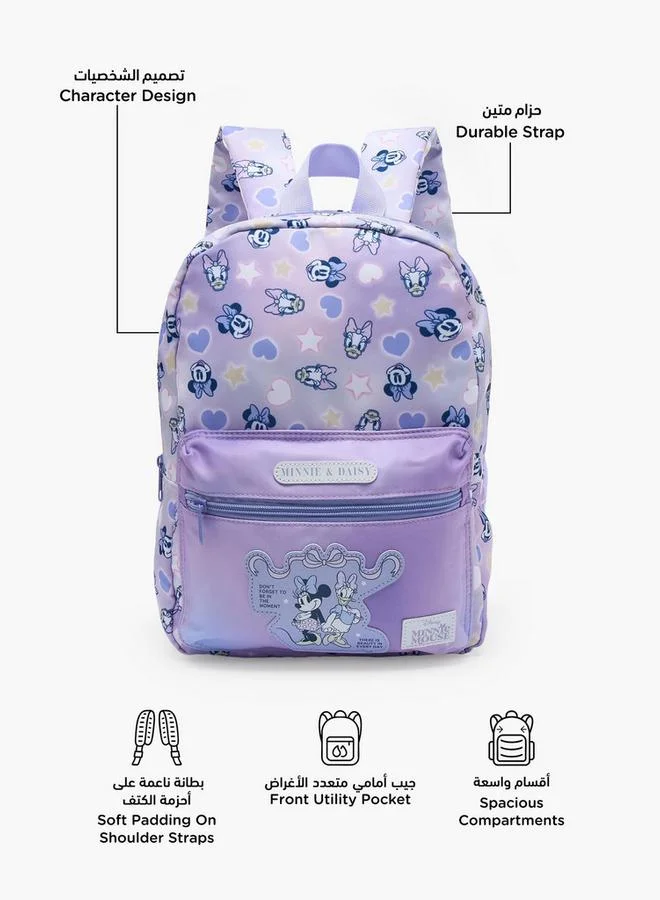 ديزني Minnie Mouse School Backpack For Girls 8-13 Years With Adjustable Straps - 17 Inches - 22x27x27 CM