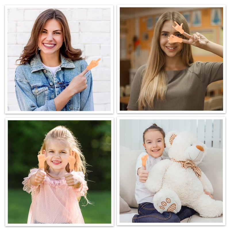 ZAKVOOR 16 Pcs Tiny Finger Hands Mini Rubber Finger Puppets Realistic Little Hand Finger for Display, Desk Decoration, Photography Props, and Creative Projects - Image 4