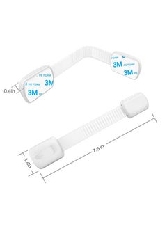 ABJ 12 Pack Multi-Use Adhesive Straps Locks - Childproofing Baby Proofing Cabinet Latches for Drawers, Fridge, Dishwasher, Toilet Seat, Cupboard, Oven, Trash Can, No Drilling Required.  - Image 2