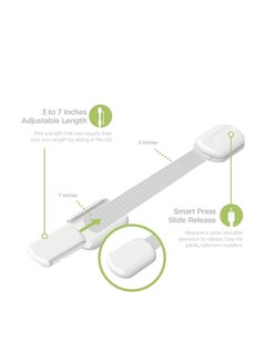 ABJ 12 Pack Multi-Use Adhesive Straps Locks - Childproofing Baby Proofing Cabinet Latches for Drawers, Fridge, Dishwasher, Toilet Seat, Cupboard, Oven, Trash Can, No Drilling Required.  - Image 4