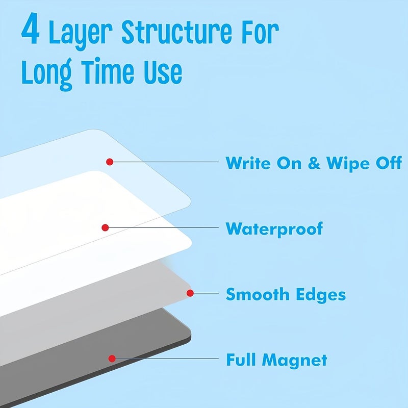 White Magnetic Dry Erase Labels 100pcs Reusable Strip For Home Office Refrigerator Storage - Image 3