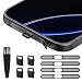 WLXTREE for iPhone 16 Pro Max 16 Pro iPhone 15 Pro 15 Pro Max Earpiece Speaker Mesh Dust Cover with USB C Dust Plug Type C Charging Port Cover Protector - Image 2