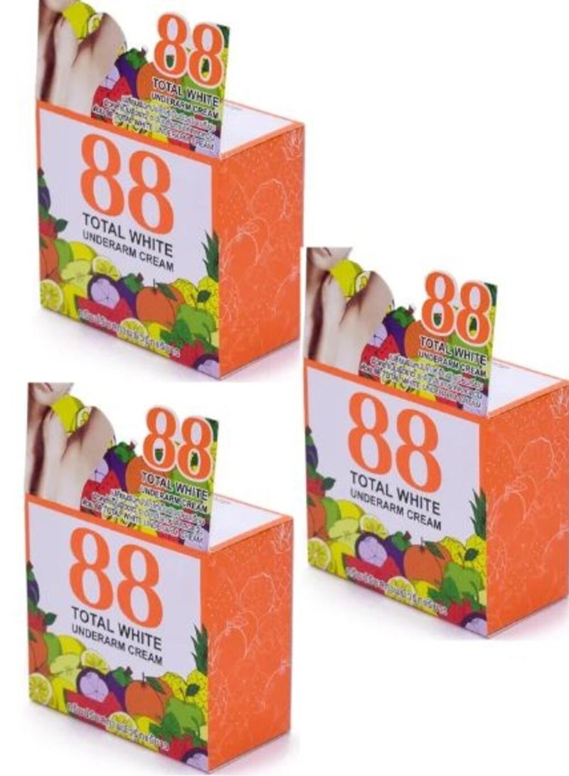 88 Total White Underarm Cream 35gm 3PC - Image 1